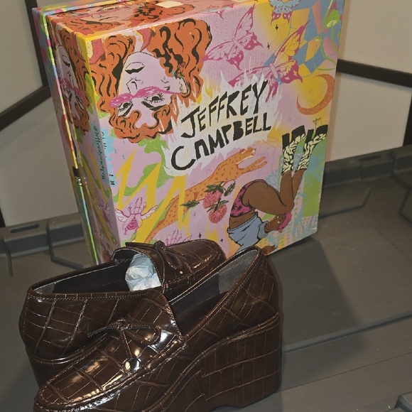 Jeffrey Campbell Dark Brown Croc Loafers - Picture 11 of 11